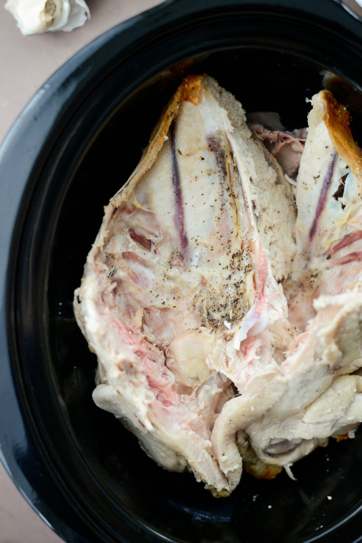 turkey bones in slow cooker