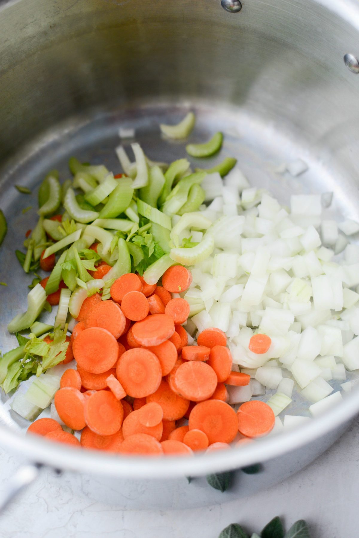 add vegetables to pot