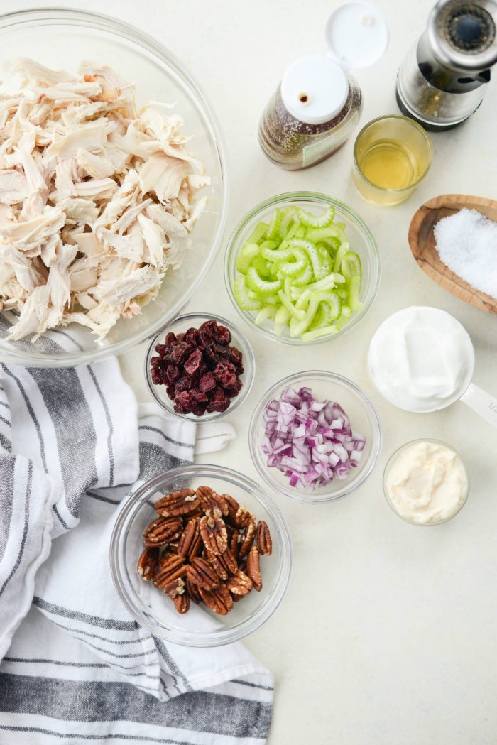 Roasted Turkey Cranberry Salad with Greek Yogurt Dressing ingredients