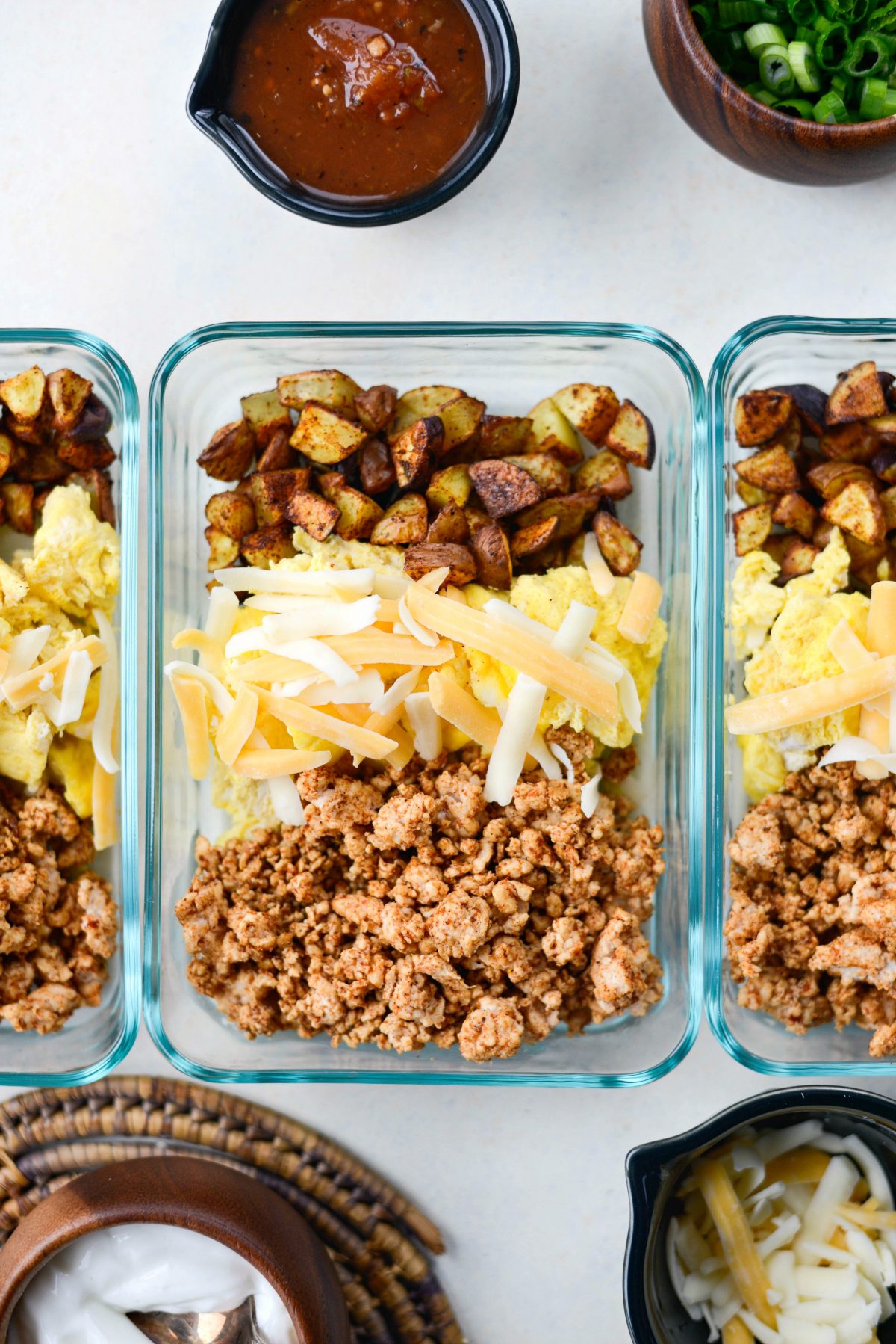 Healthy Lunch Meal Prep: Turkey Taco Bowls