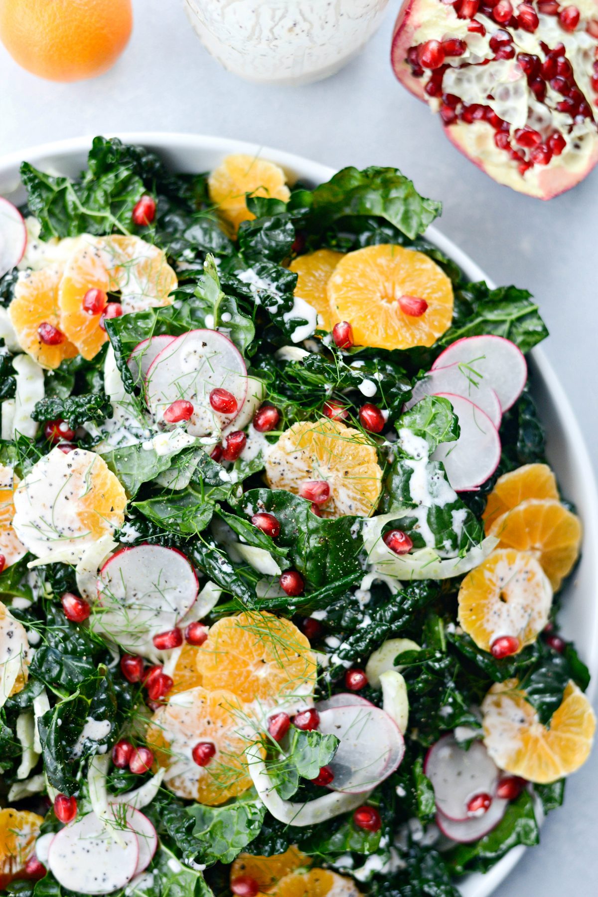 Winter Clementine Fennel and Kale Salad