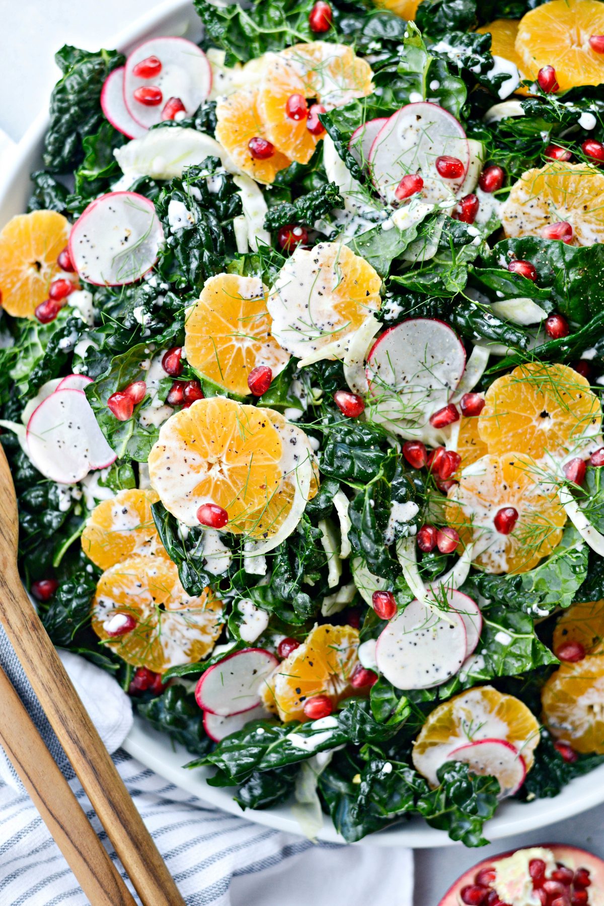 Winter Clementine Fennel and Kale Salad 