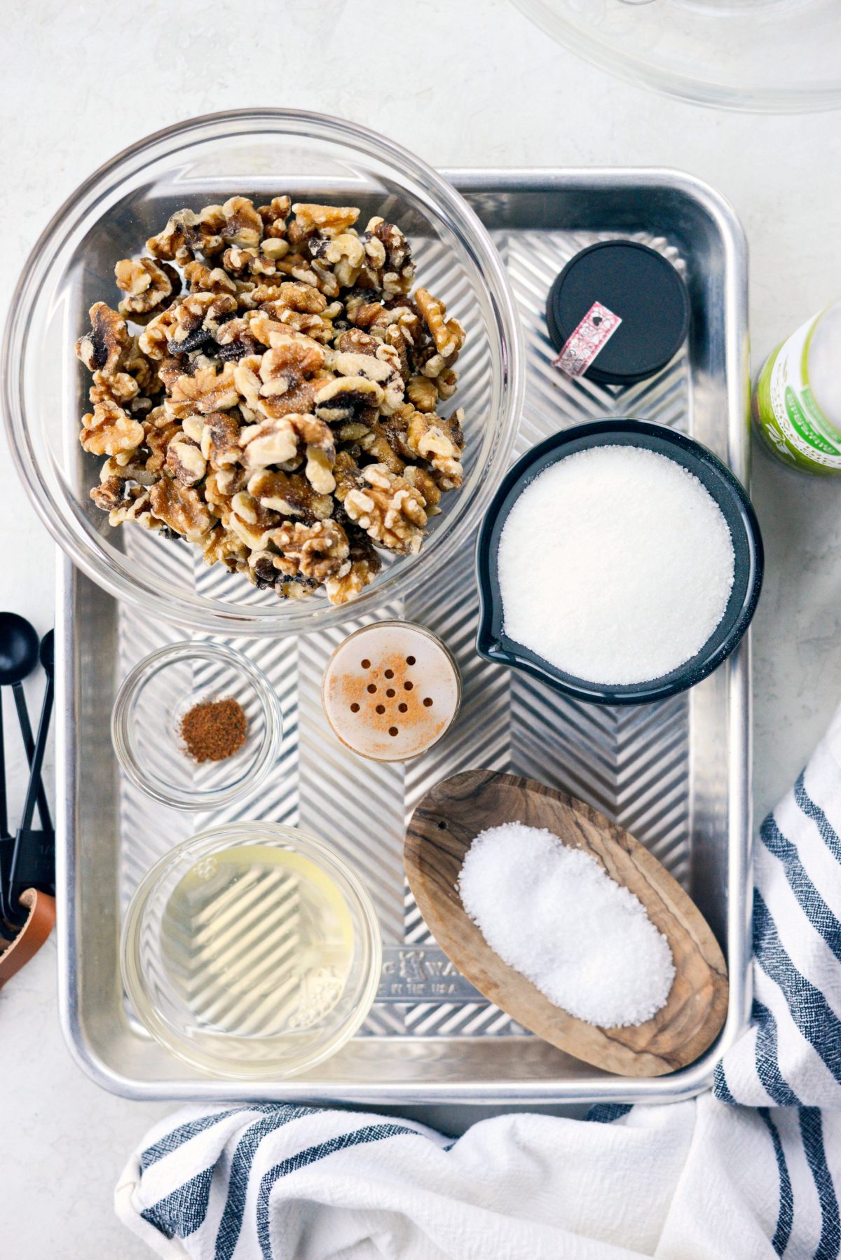 ingredients for Candied Walnuts