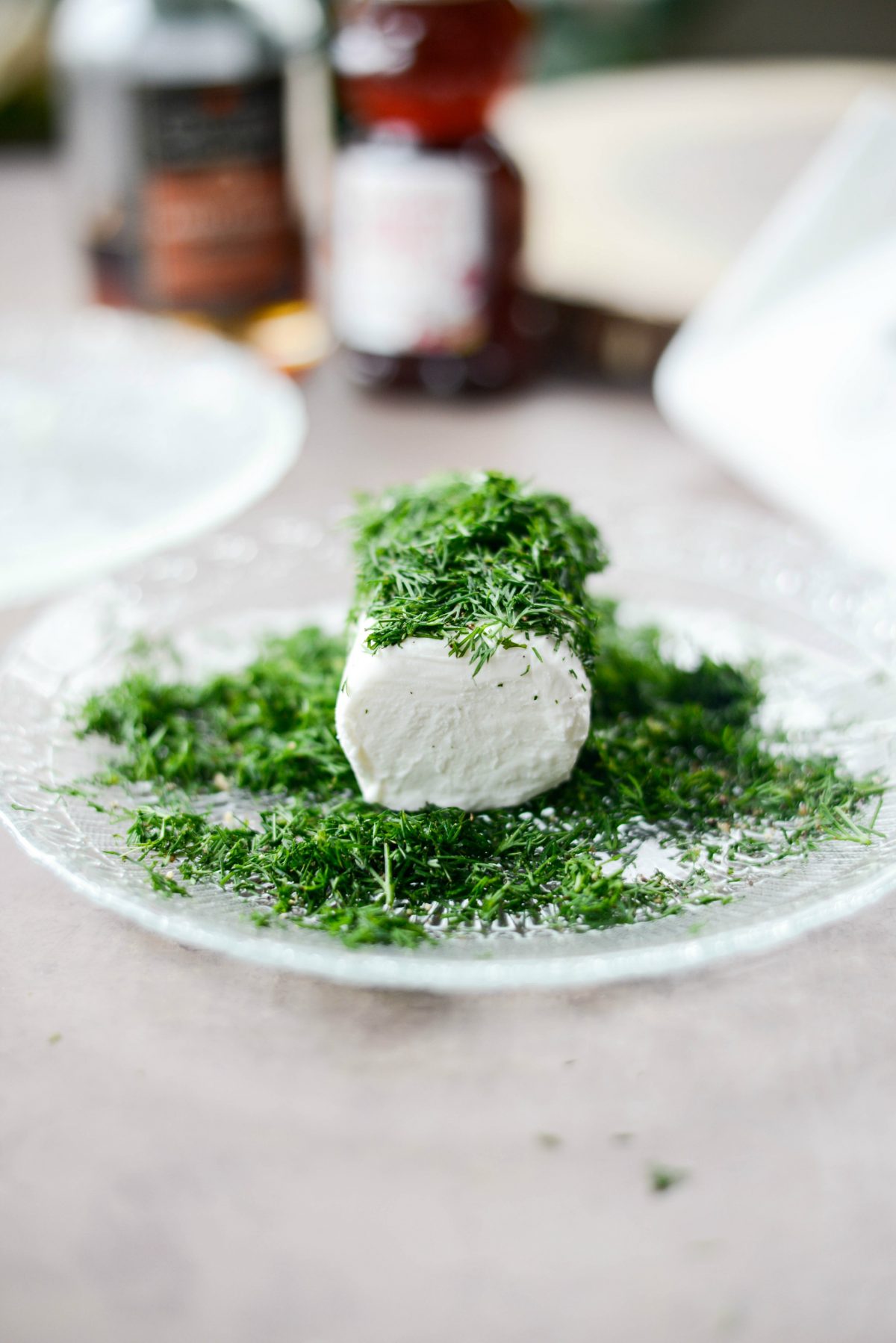 goat cheese rolled in fresh dill and black pepper