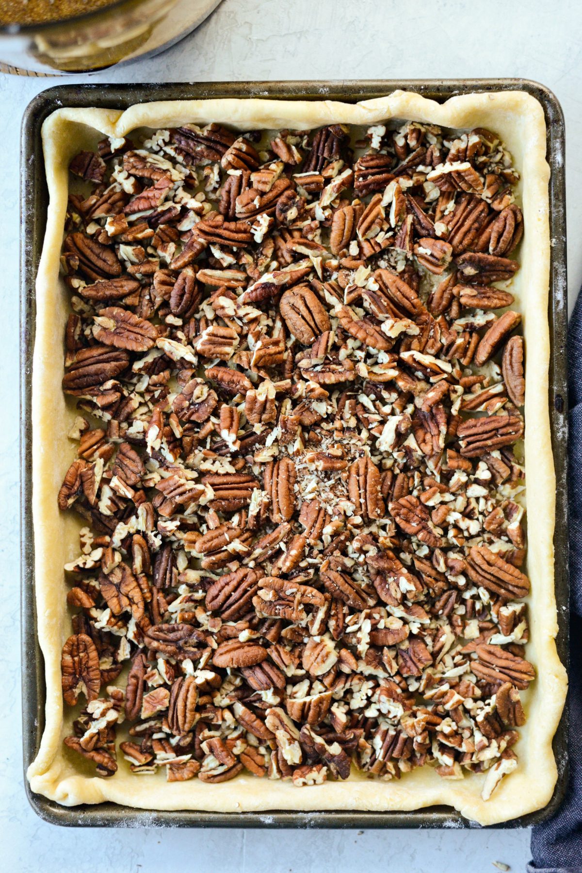 add pecans to pie shell