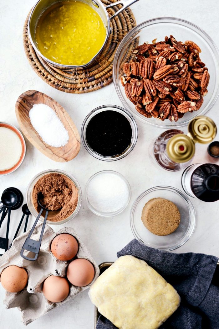 Gingerbread Pecan Slab Pie ingredients