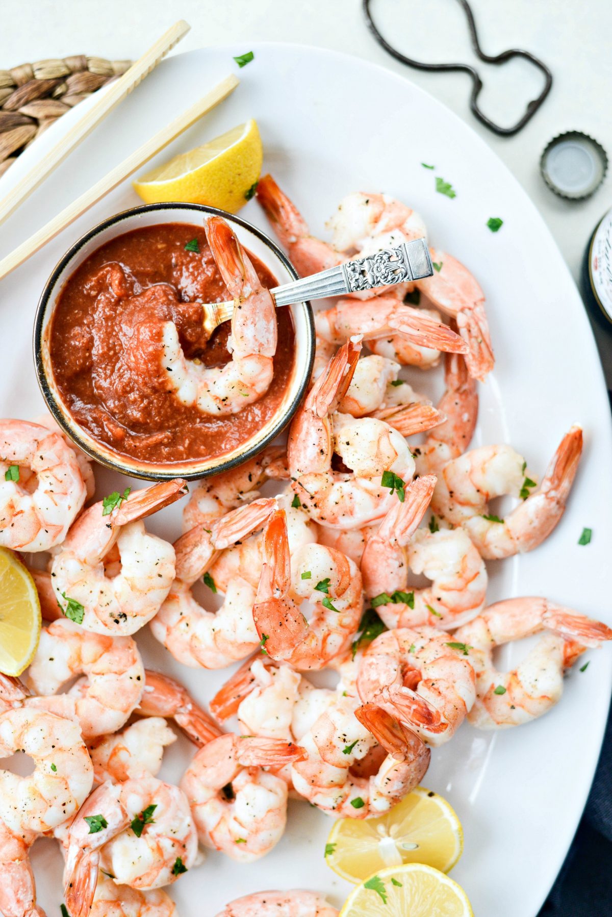 Roasted Shrimp with Homemade Cocktail Sauce