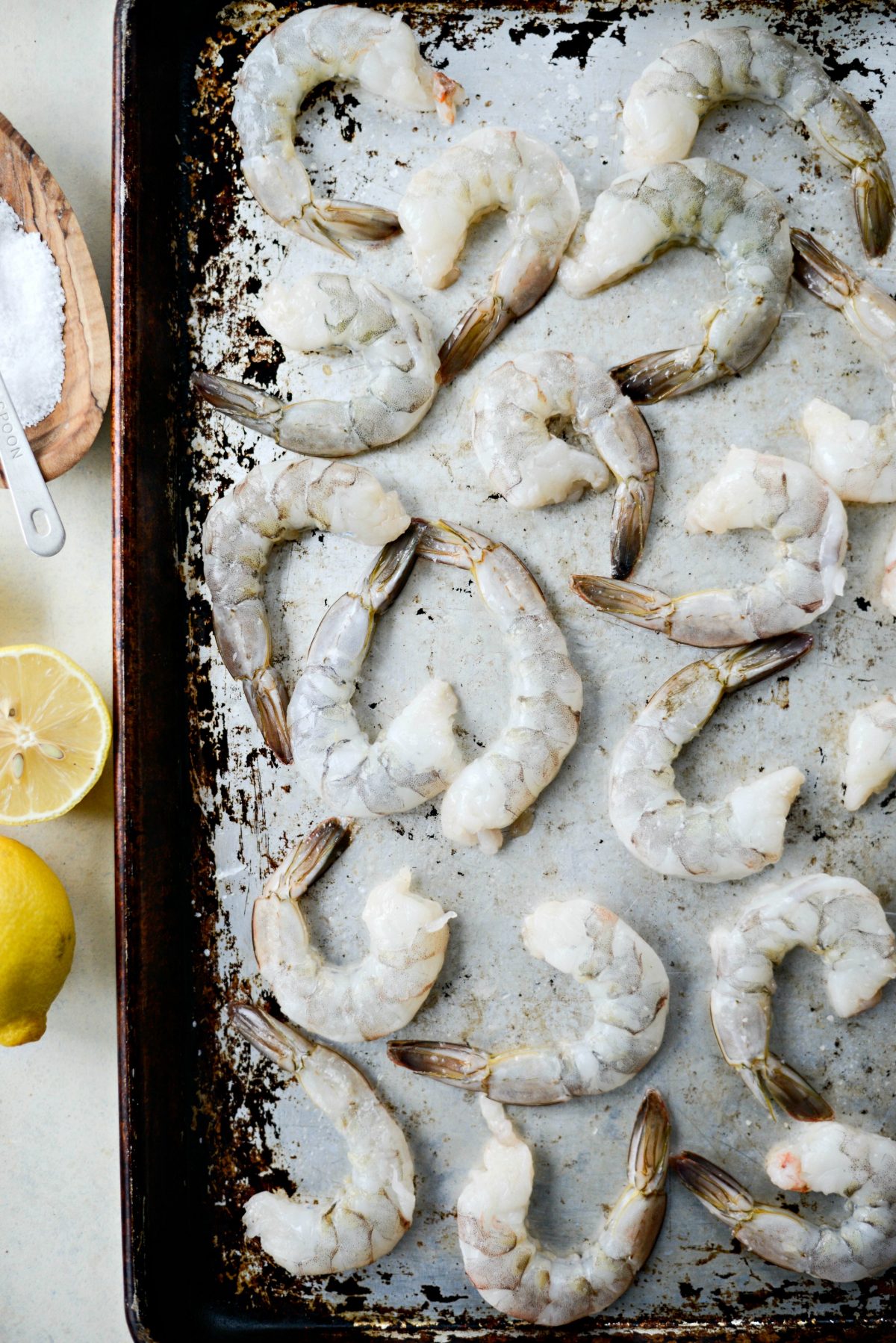 arrange shrimp on sheet pan