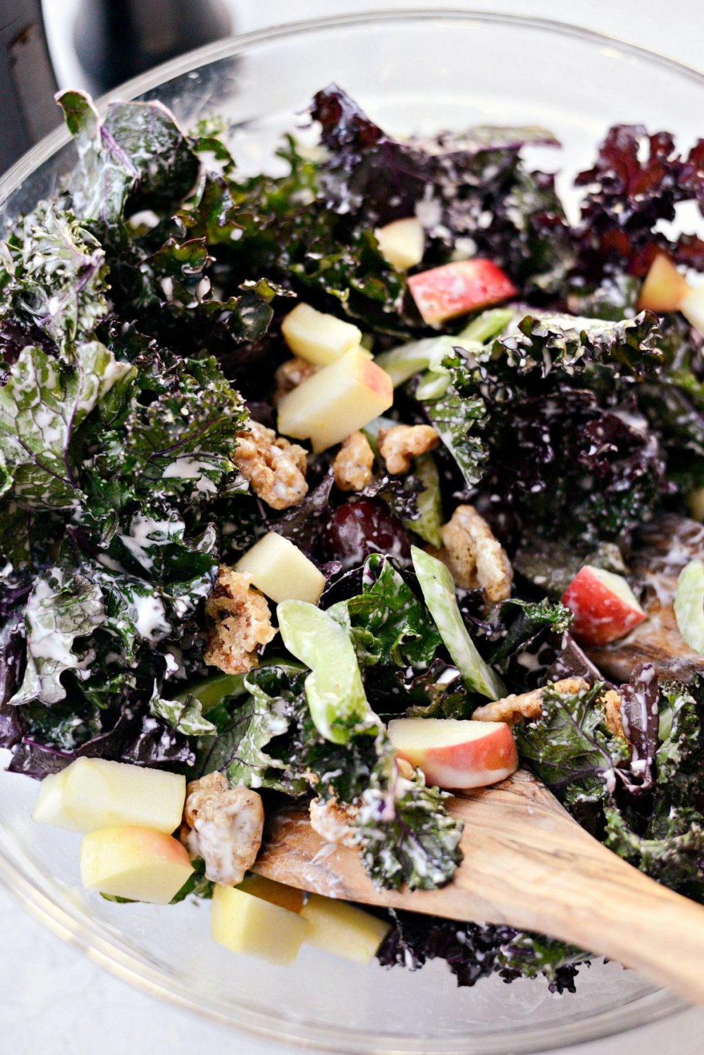 Waldorf Salad with Kale and Candied Walnuts Simply Scratch
