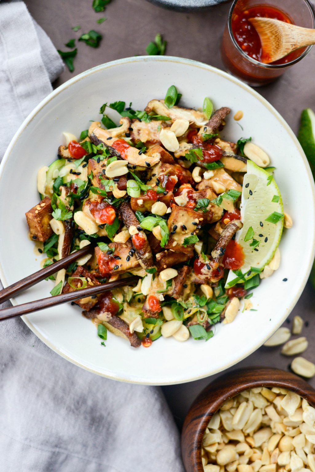 Crispy Air Fryer Tofu with Peanut Sauce Simply Scratch