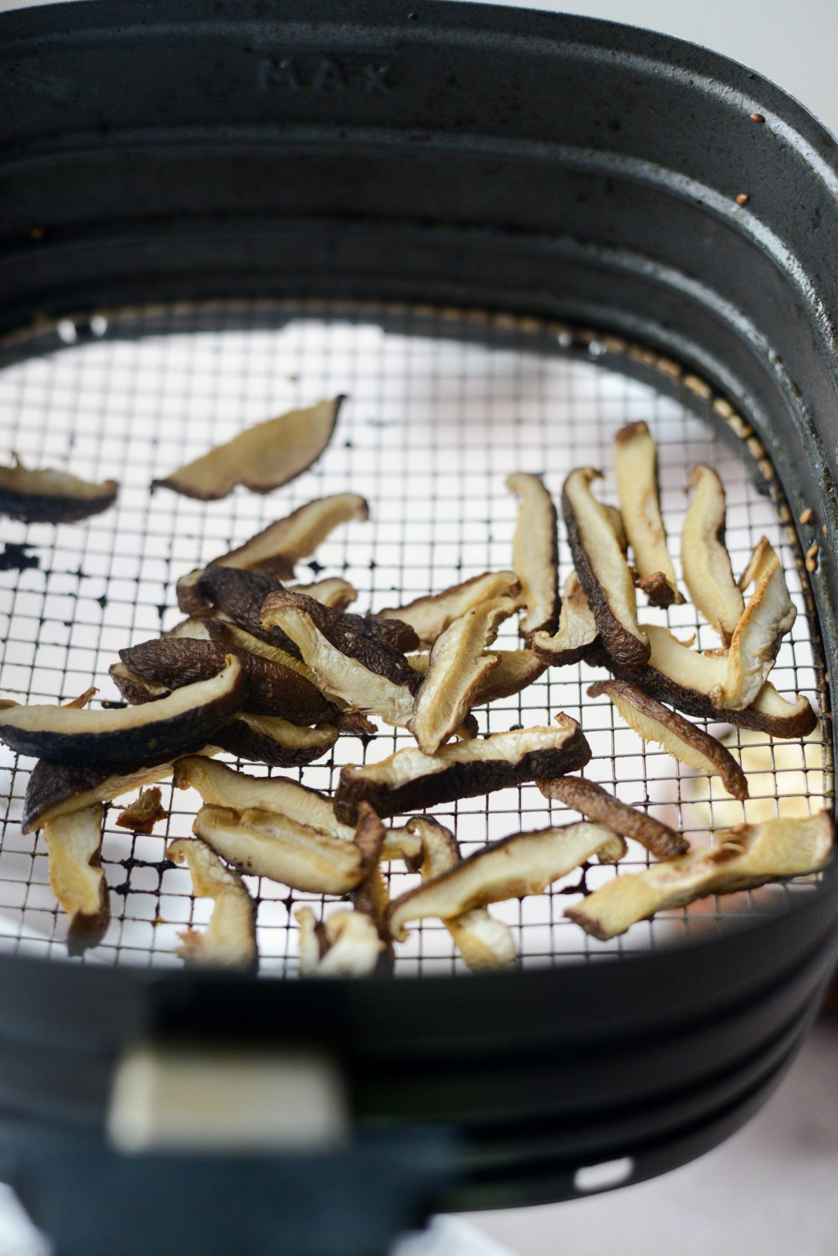 air fried shiitake mushrooms