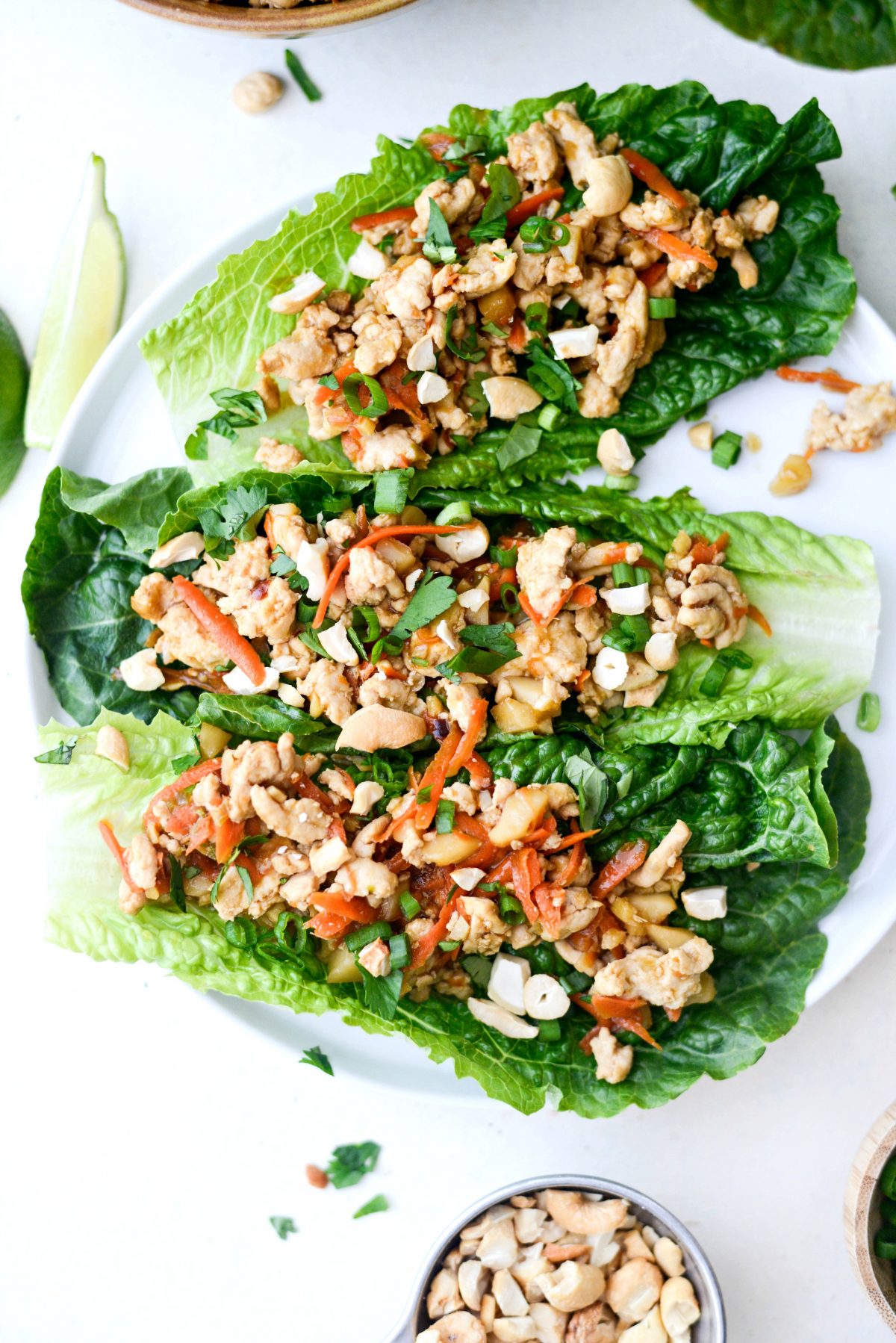 Ginger Cashew Turkey Lettuce Wraps