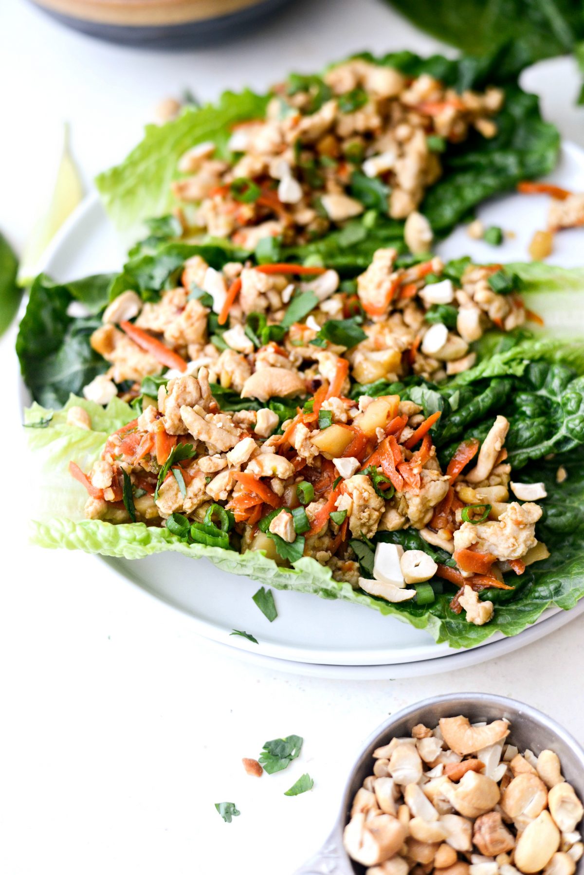 Ginger Cashew Turkey Lettuce Wraps