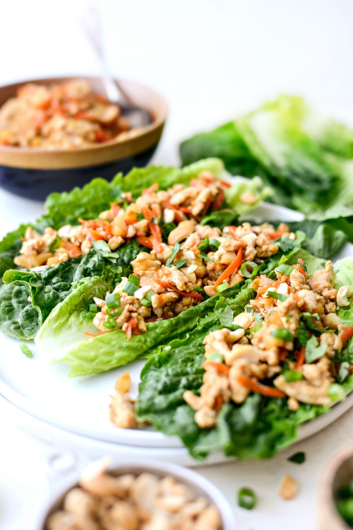 Ginger Cashew Turkey Lettuce Wraps