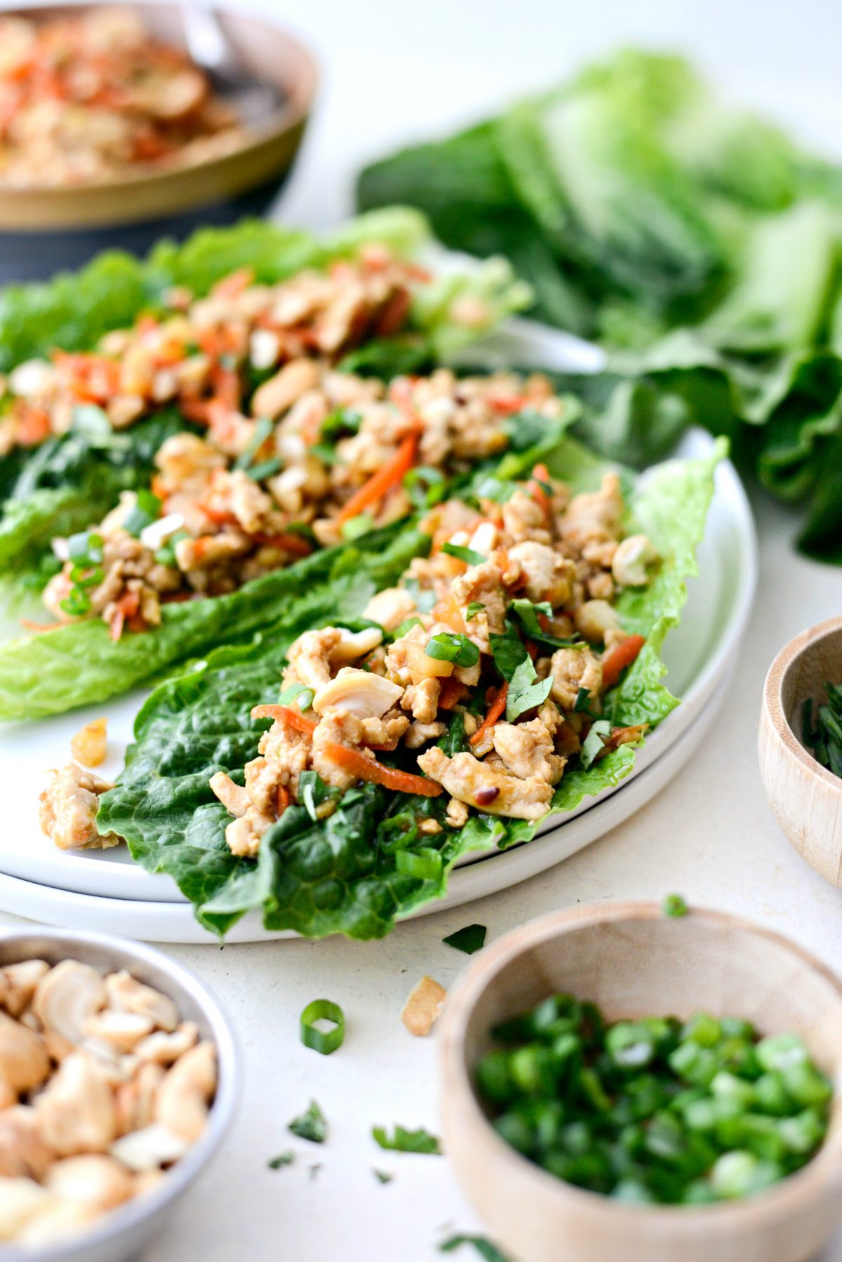 Ginger Cashew Turkey Lettuce Wraps