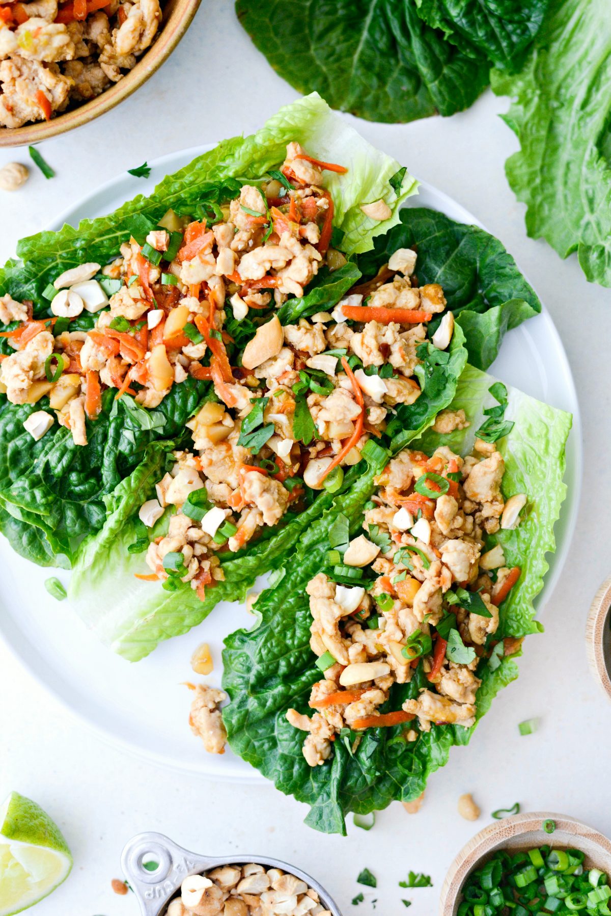 Ginger Cashew Turkey Lettuce Wraps