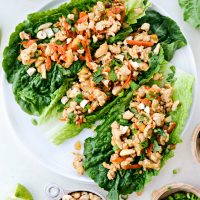 Ginger Cashew Turkey Lettuce Wraps l SimplyScratch.com