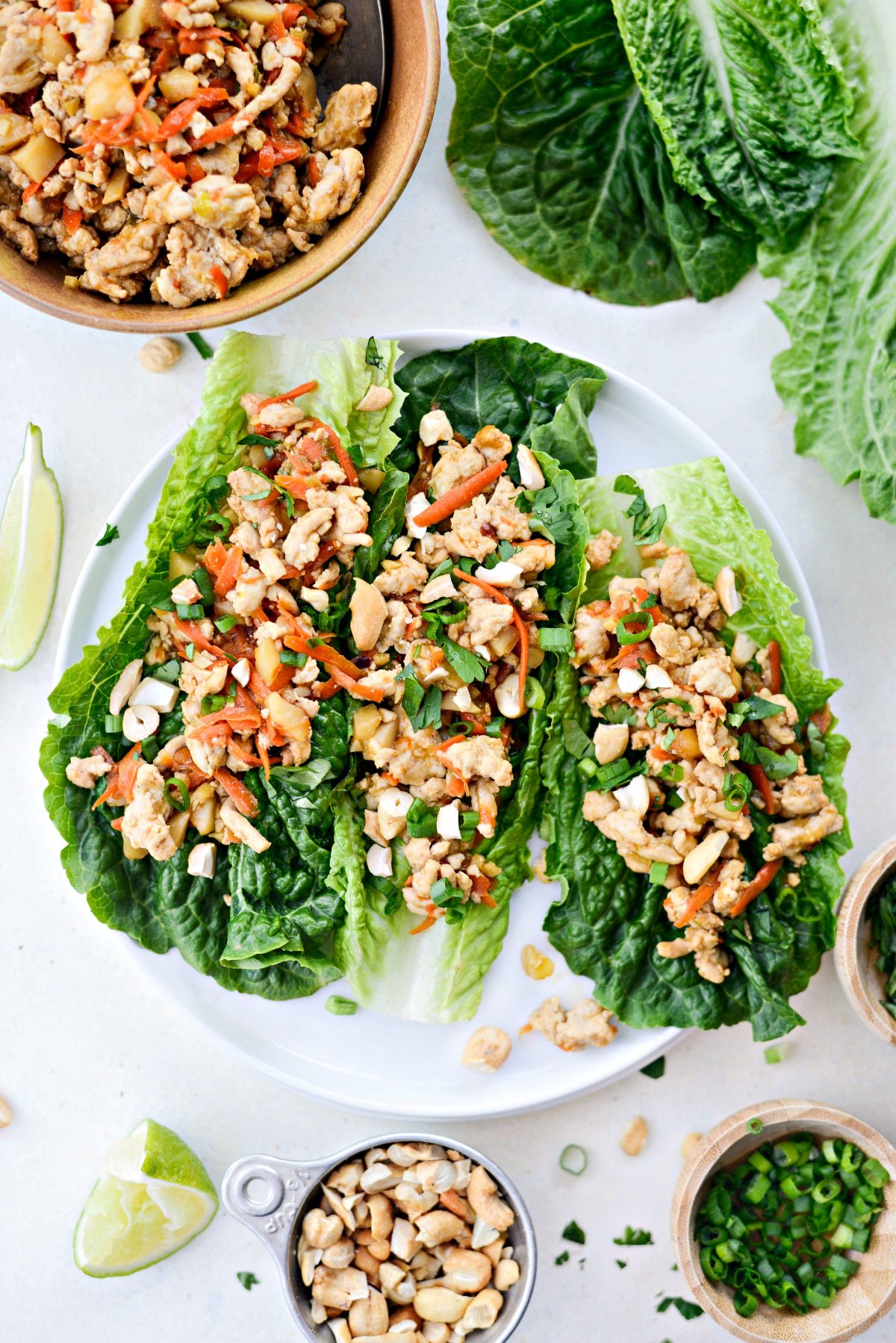 Ginger Cashew Turkey Lettuce Wraps