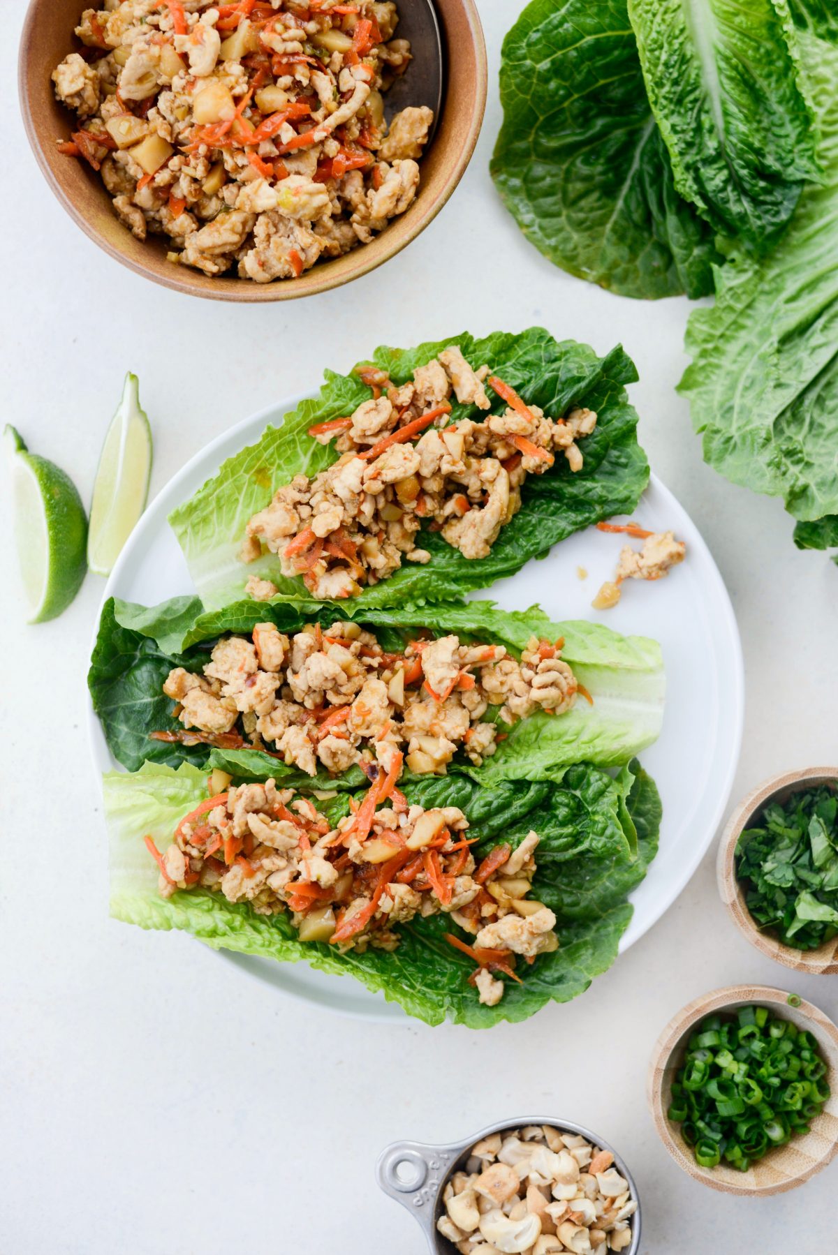 Ginger Cashew Turkey Lettuce Wraps