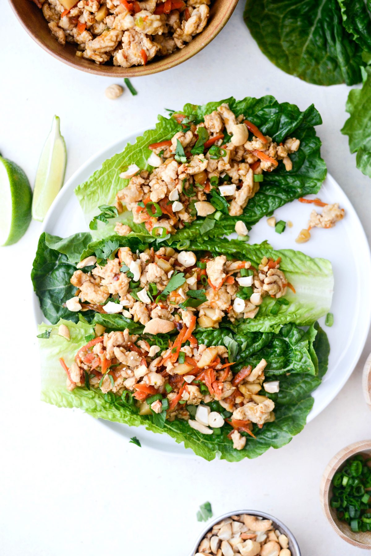 Ginger Cashew Turkey Lettuce Wraps