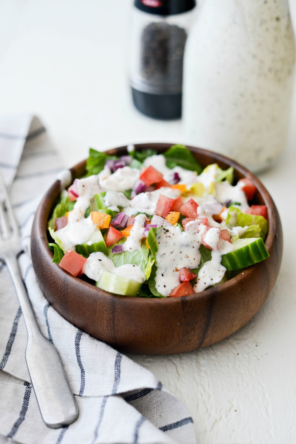 Greek yogurt Ranch Dressing on salad