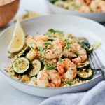 Sheet Pan Lemon Garlic Shrimp and Zucchini l SimplyScratch.com