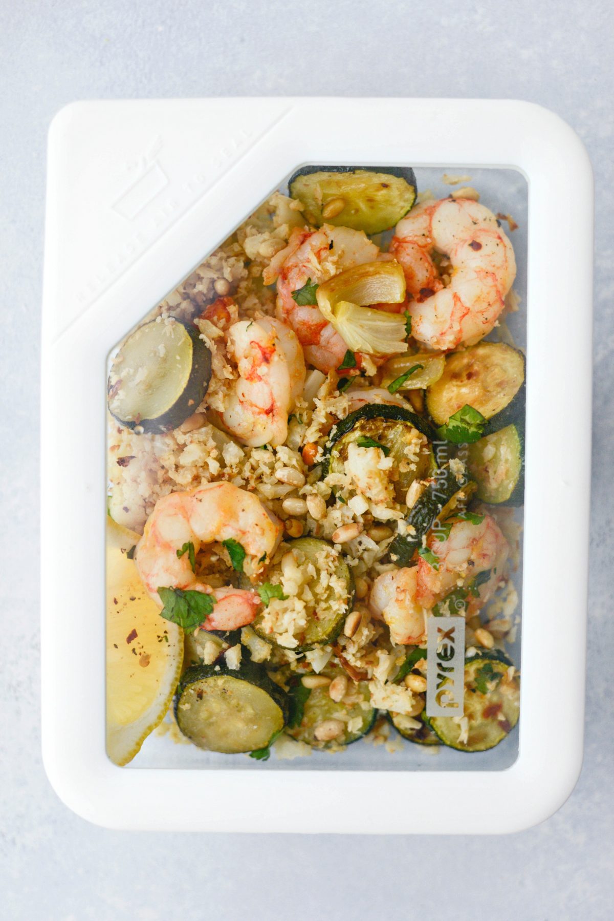 Sheet Pan Lemon Garlic Shrimp and Zucchini leftovers