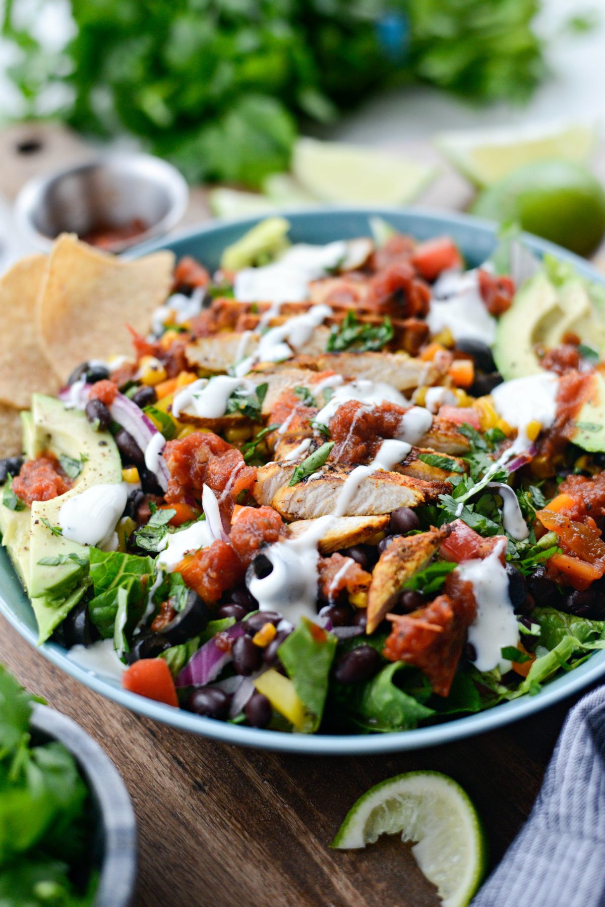 Southwest Chicken Salsa Ranch Taco Salad