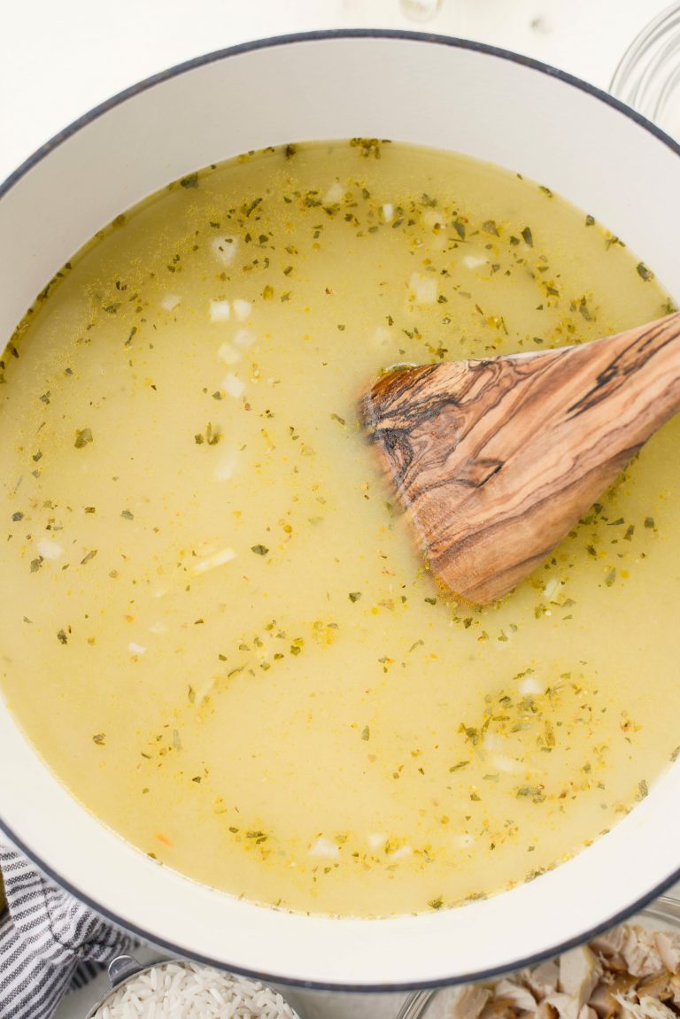 Creamy Chicken Lemon Rice Soup Simply Scratch