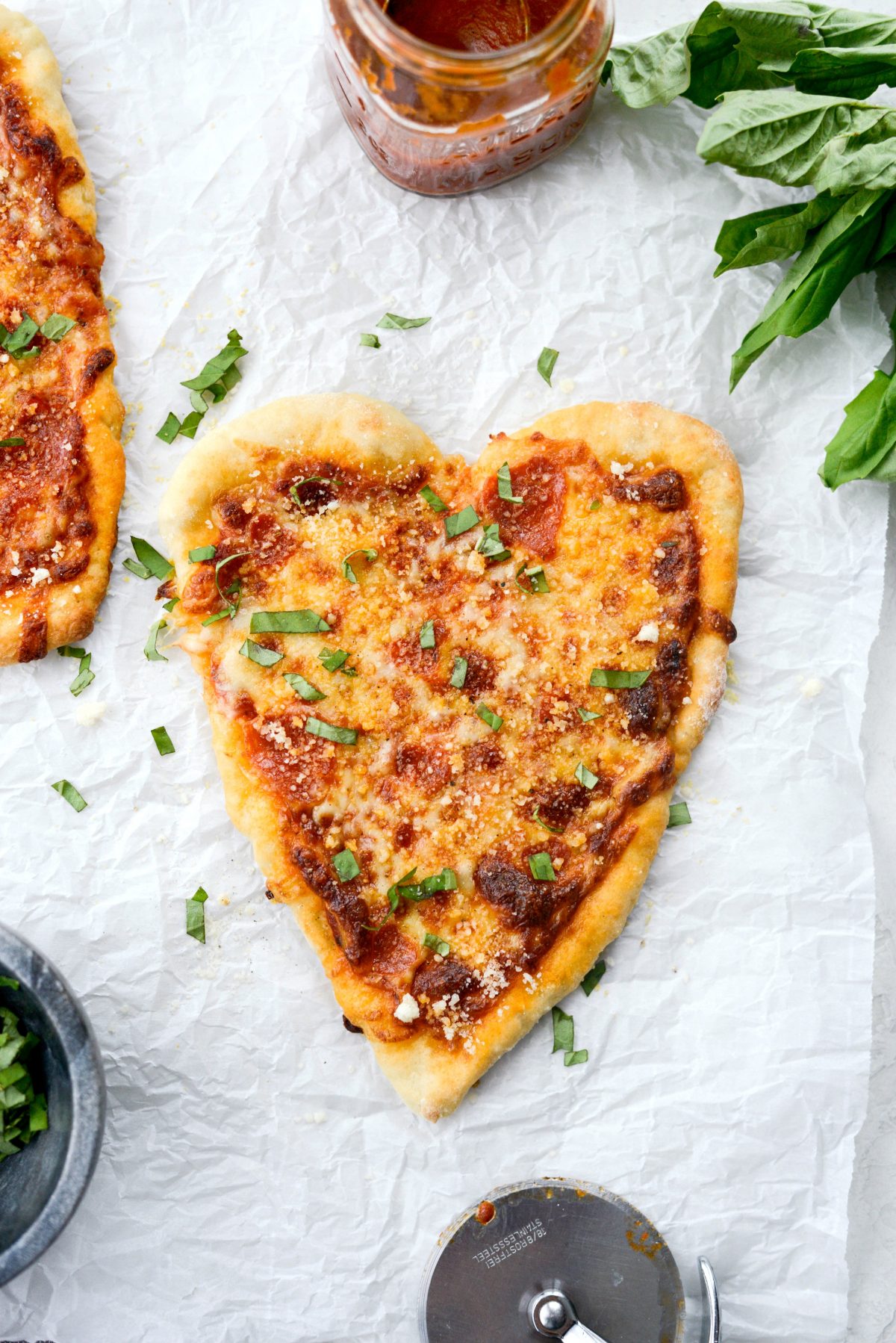 Heart Shaped Personal Pizzas