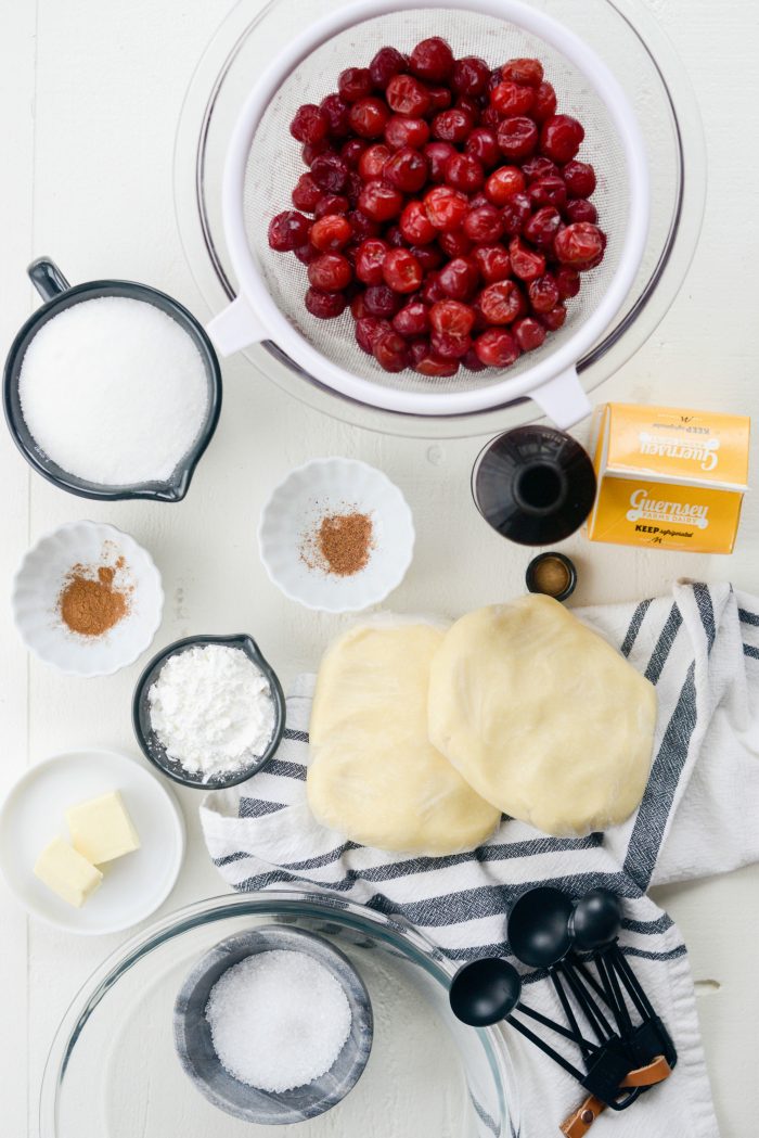 ingredients for Homemade Cherry Pie