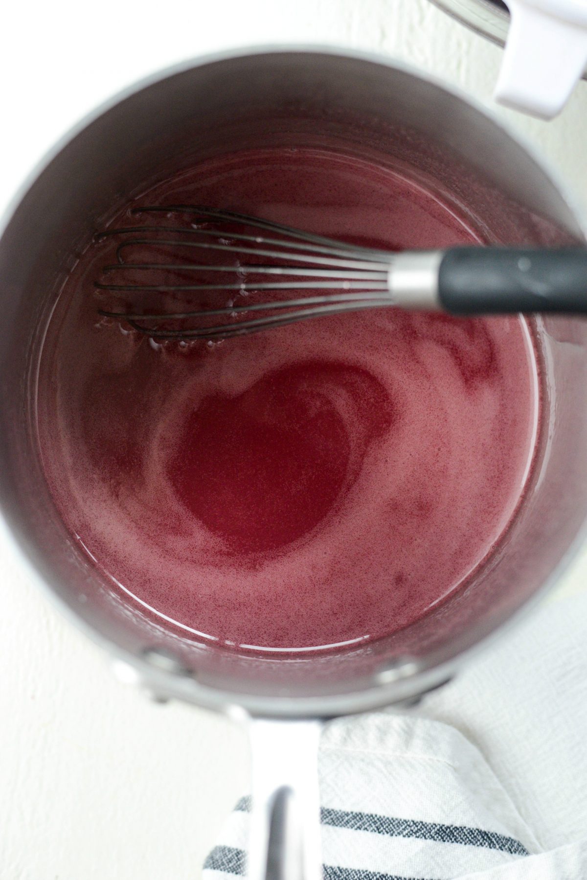 whisking until thickened