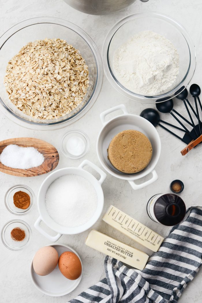 ingredients for Homemade Oatmeal Cream Pies