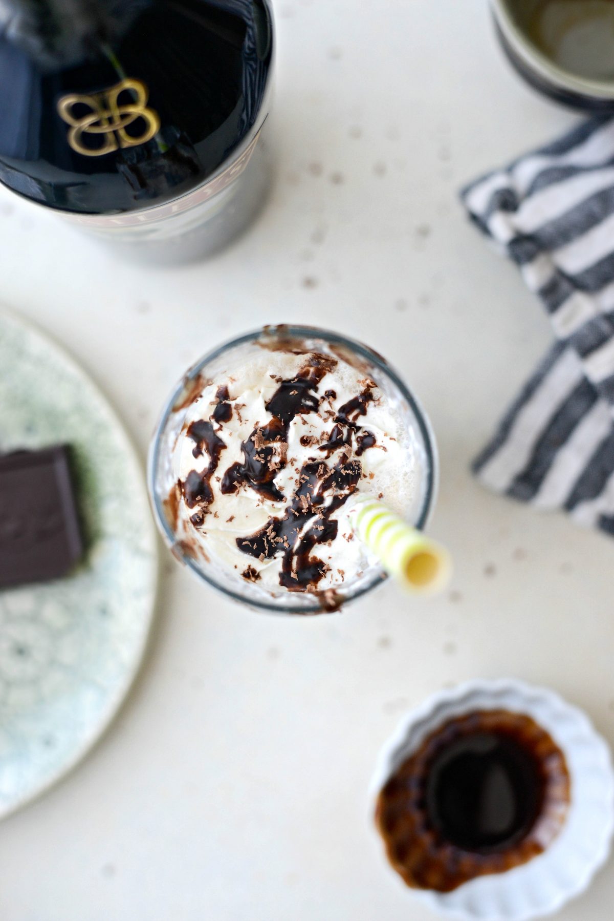 Baileys and Coffee Milkshake close up