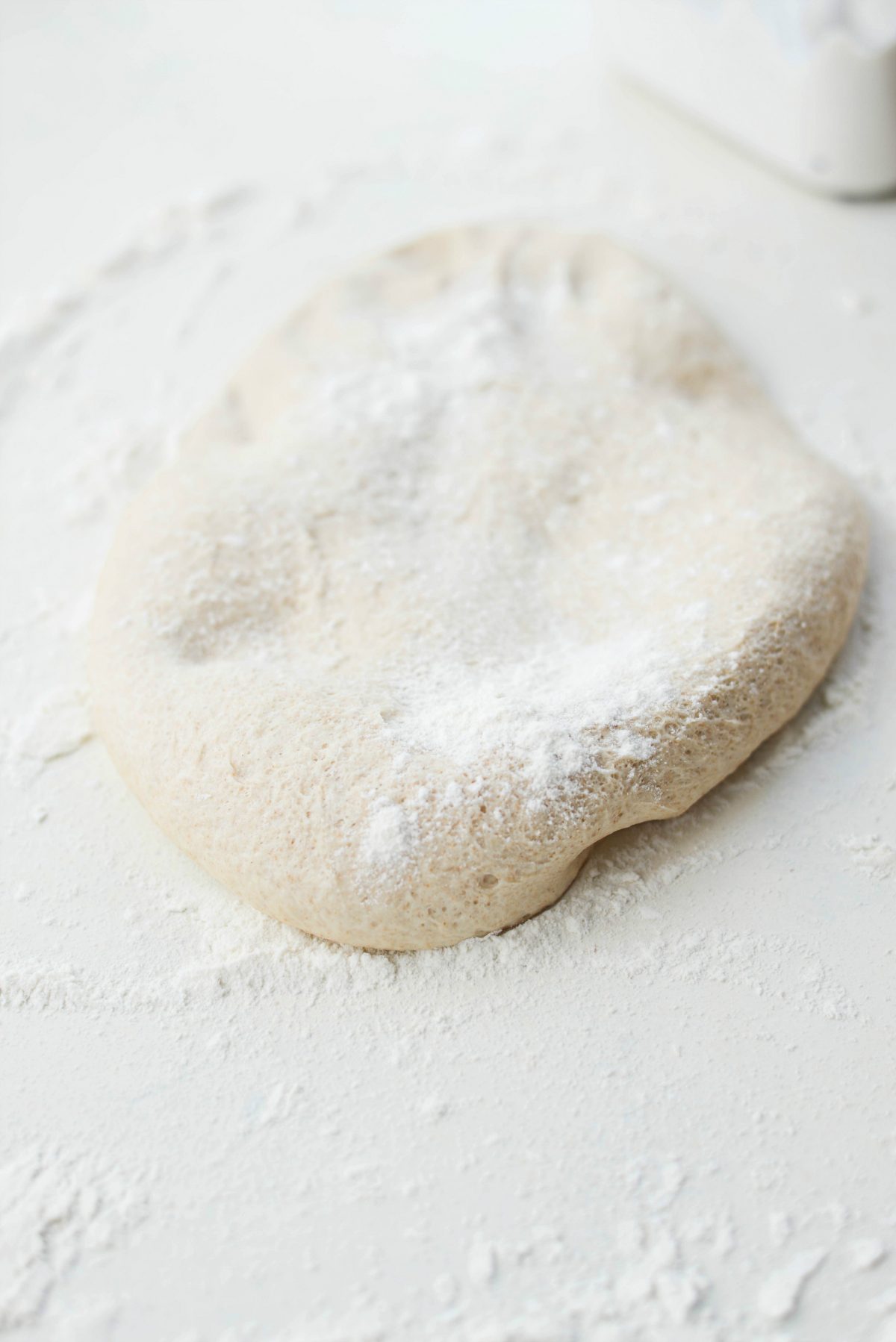 lightly flour pizza dough 