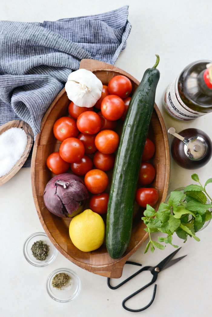 Cucumber Tomato Salad ingredients