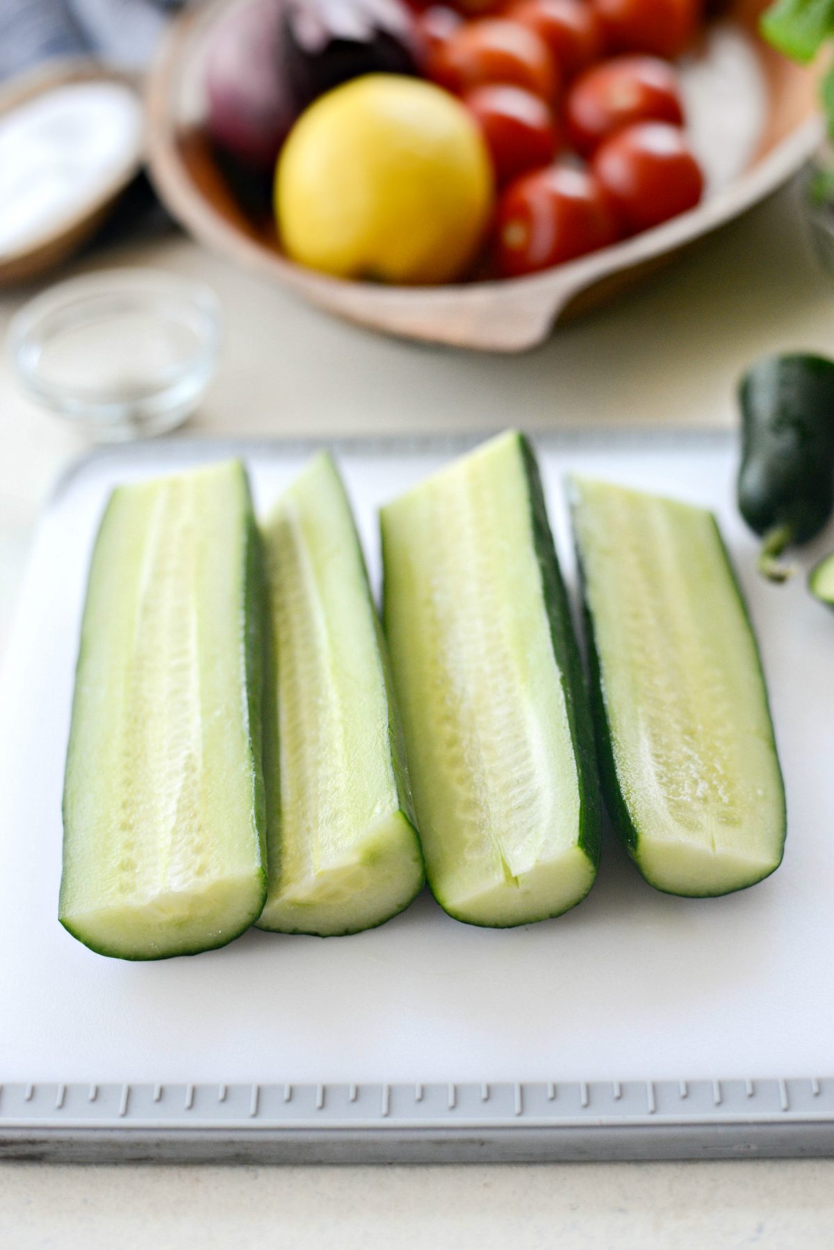 cucumber halves