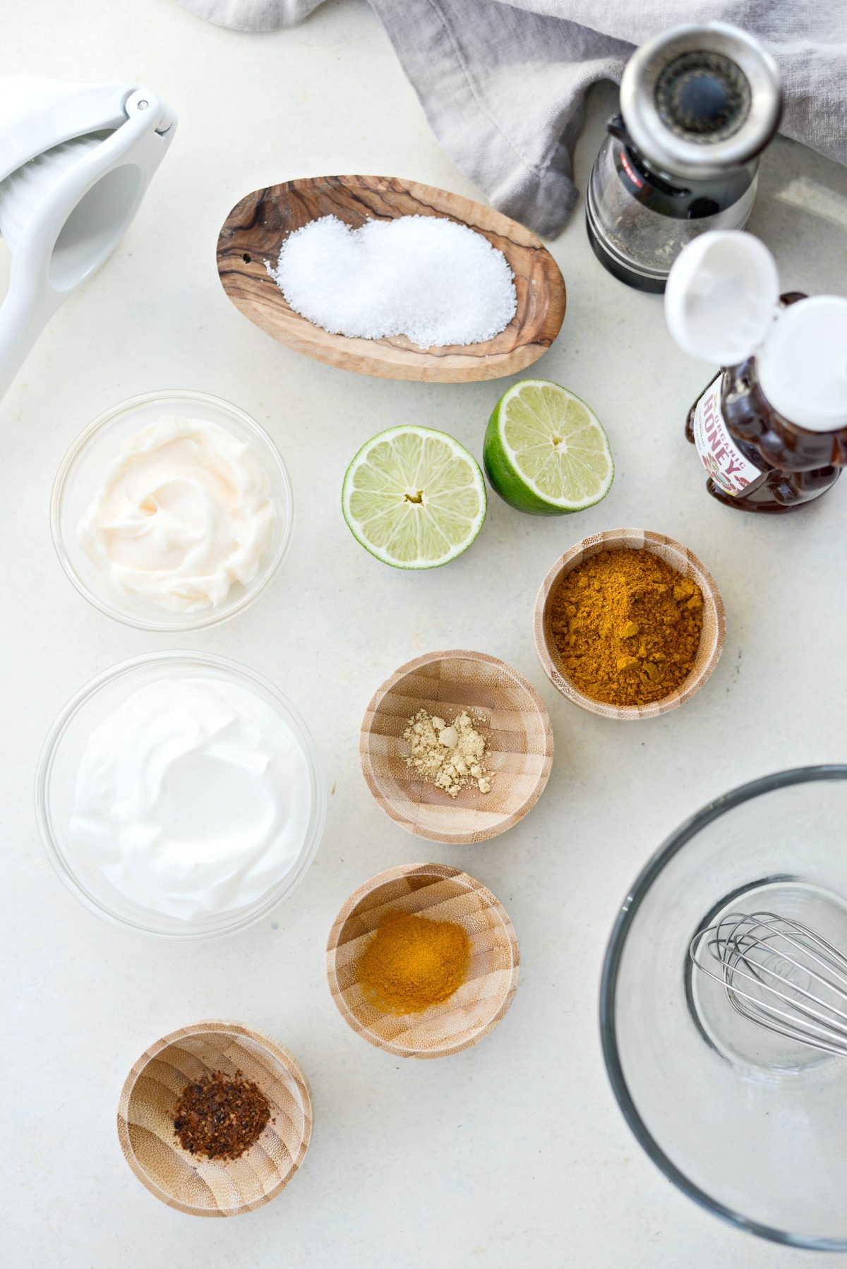 ingredients for Curried Chicken Salad with Grapes and Cashews