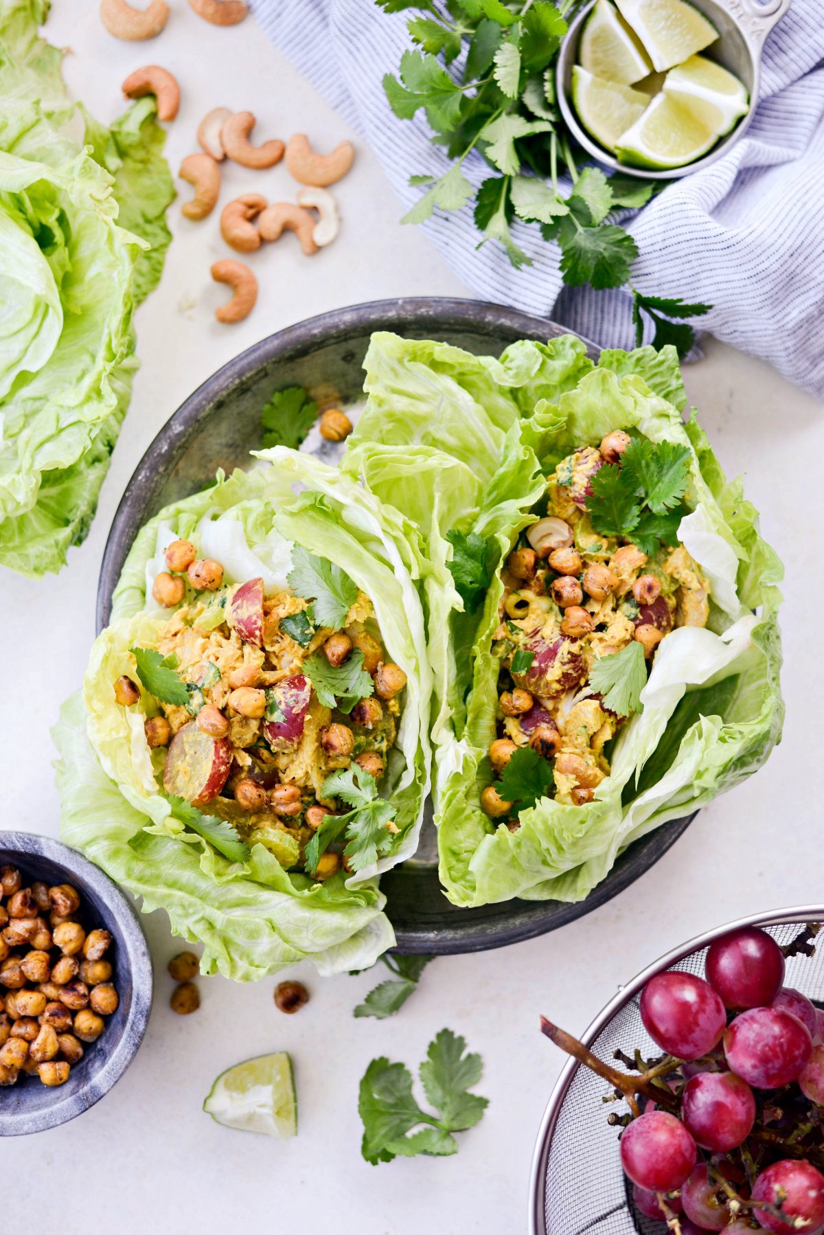 serve on a bed of lettuce, in a lettuce or more traditional wrap.