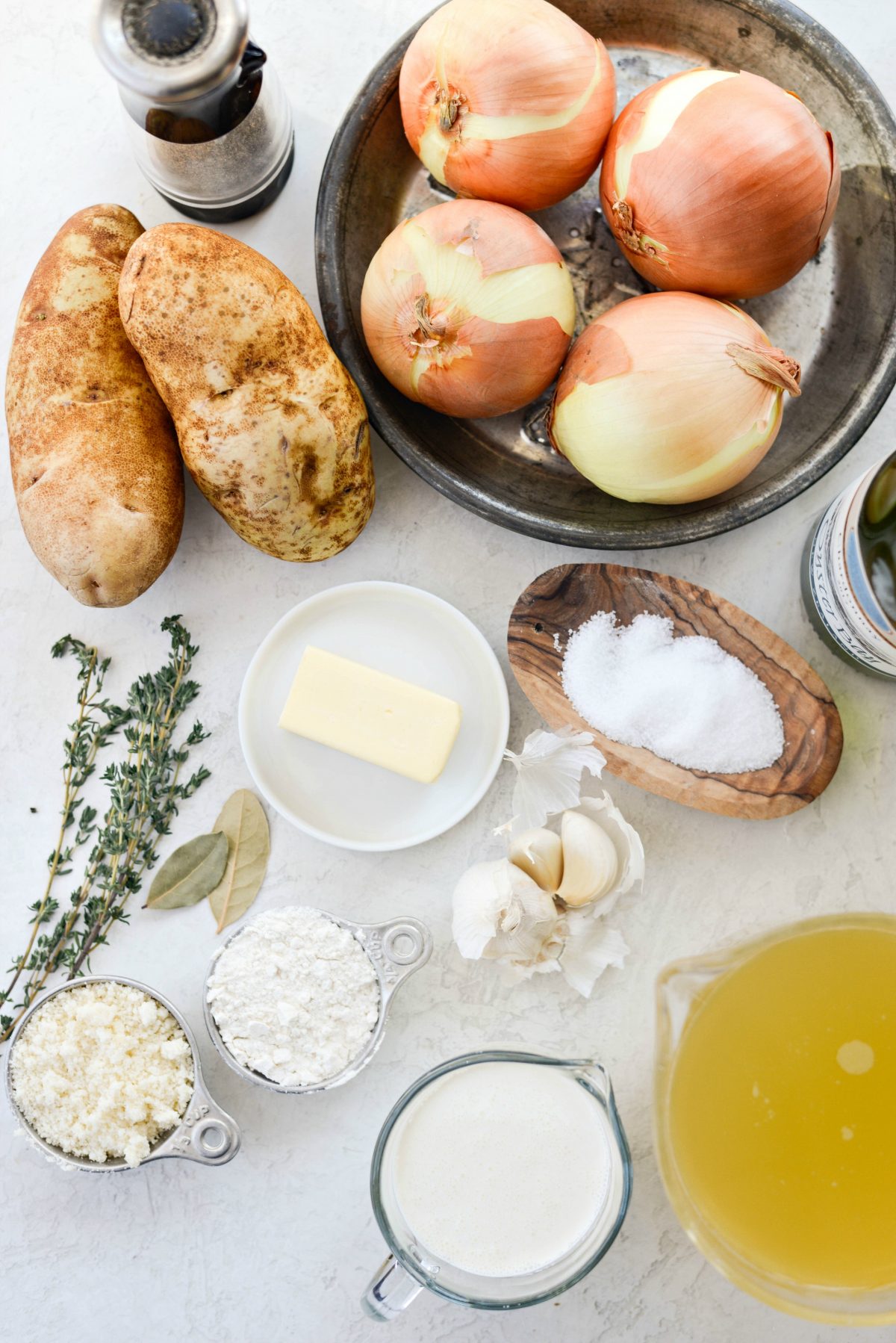 ingredients for French Onion Chowder