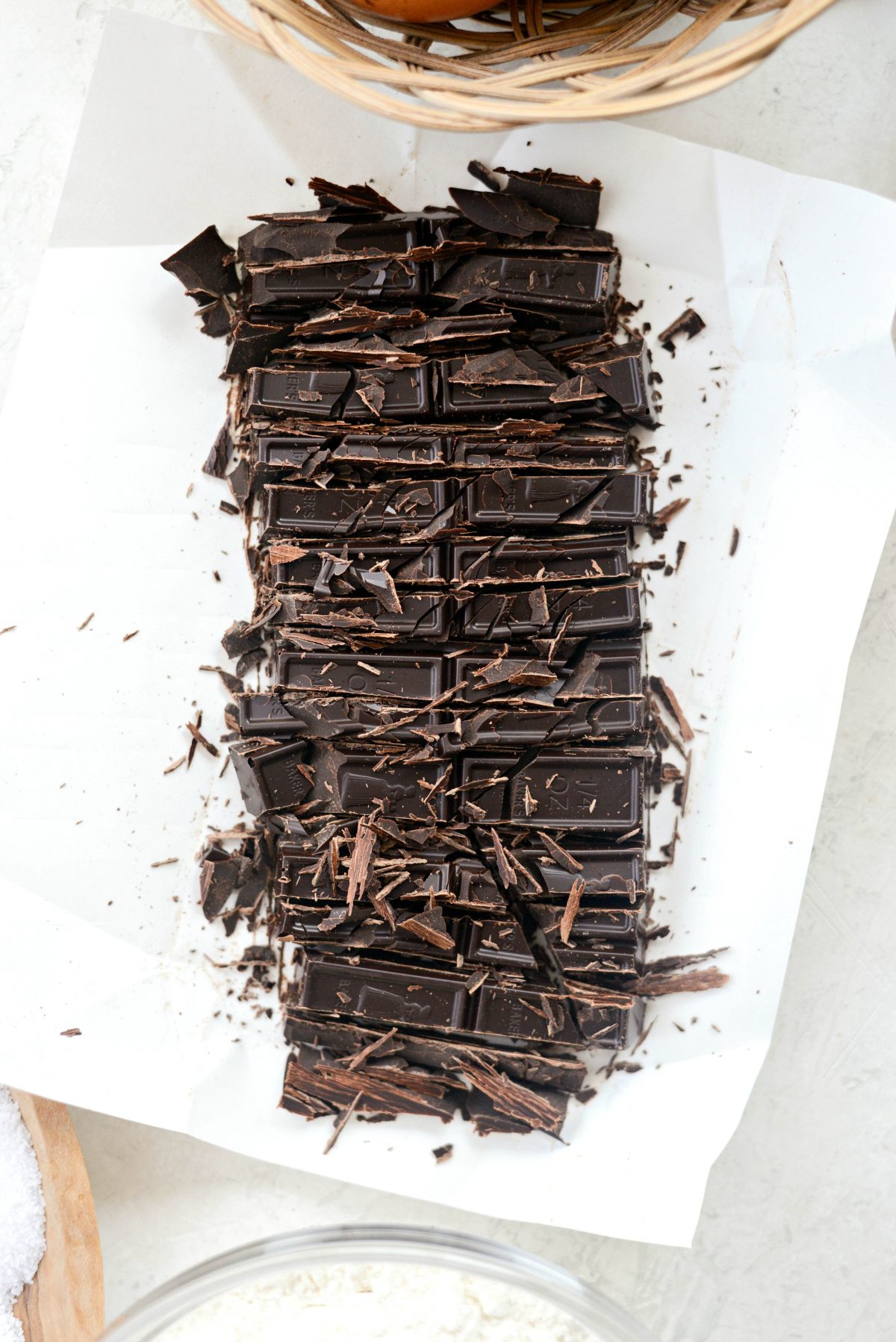 chopped unsweetened chocolate