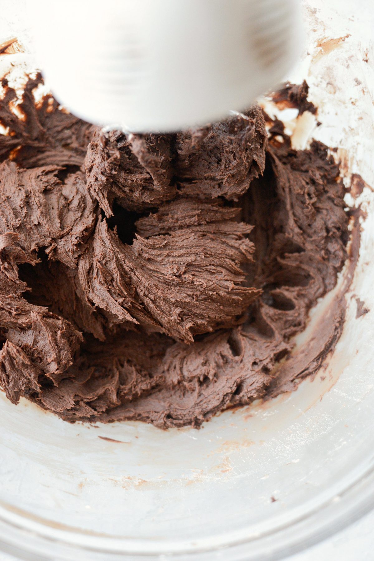 making homemade chocolate frosting