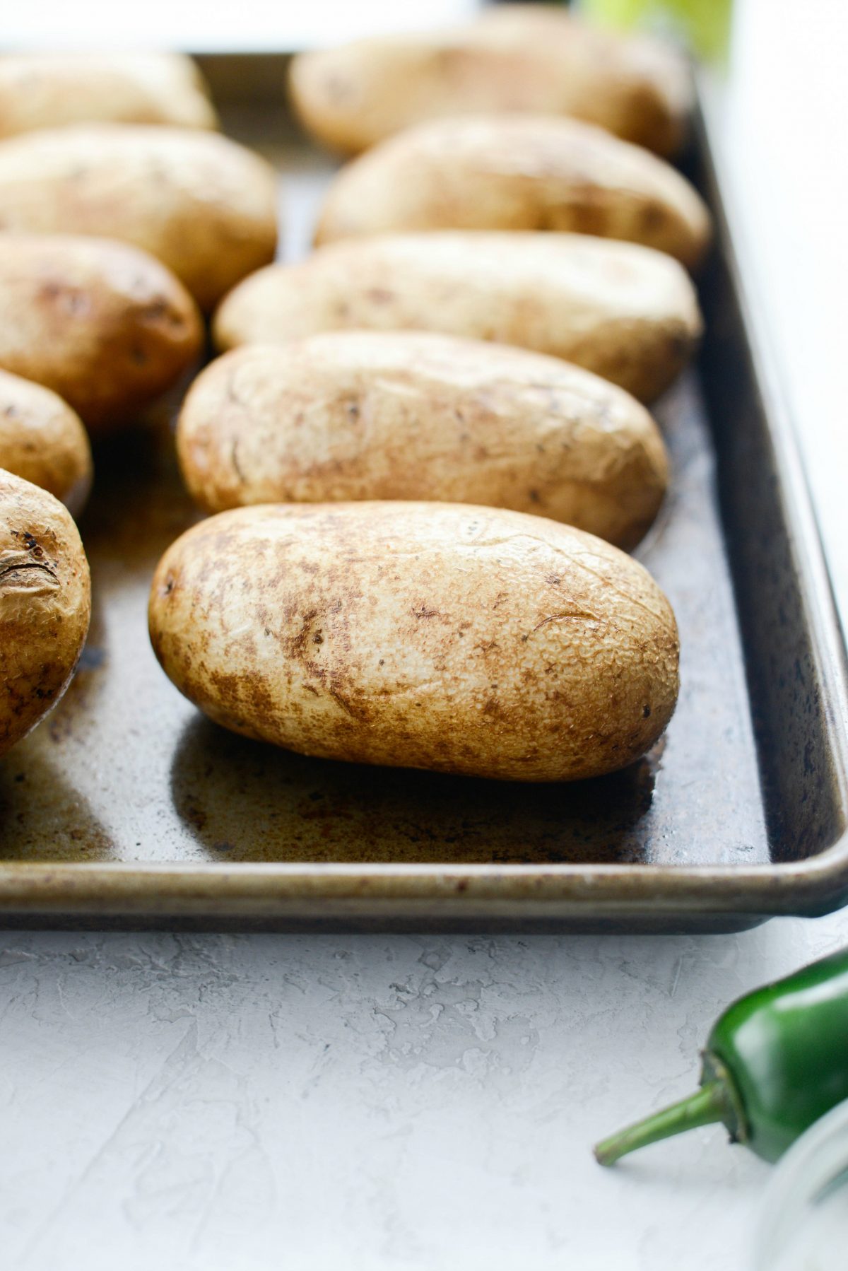 potatoes on a sheet pan