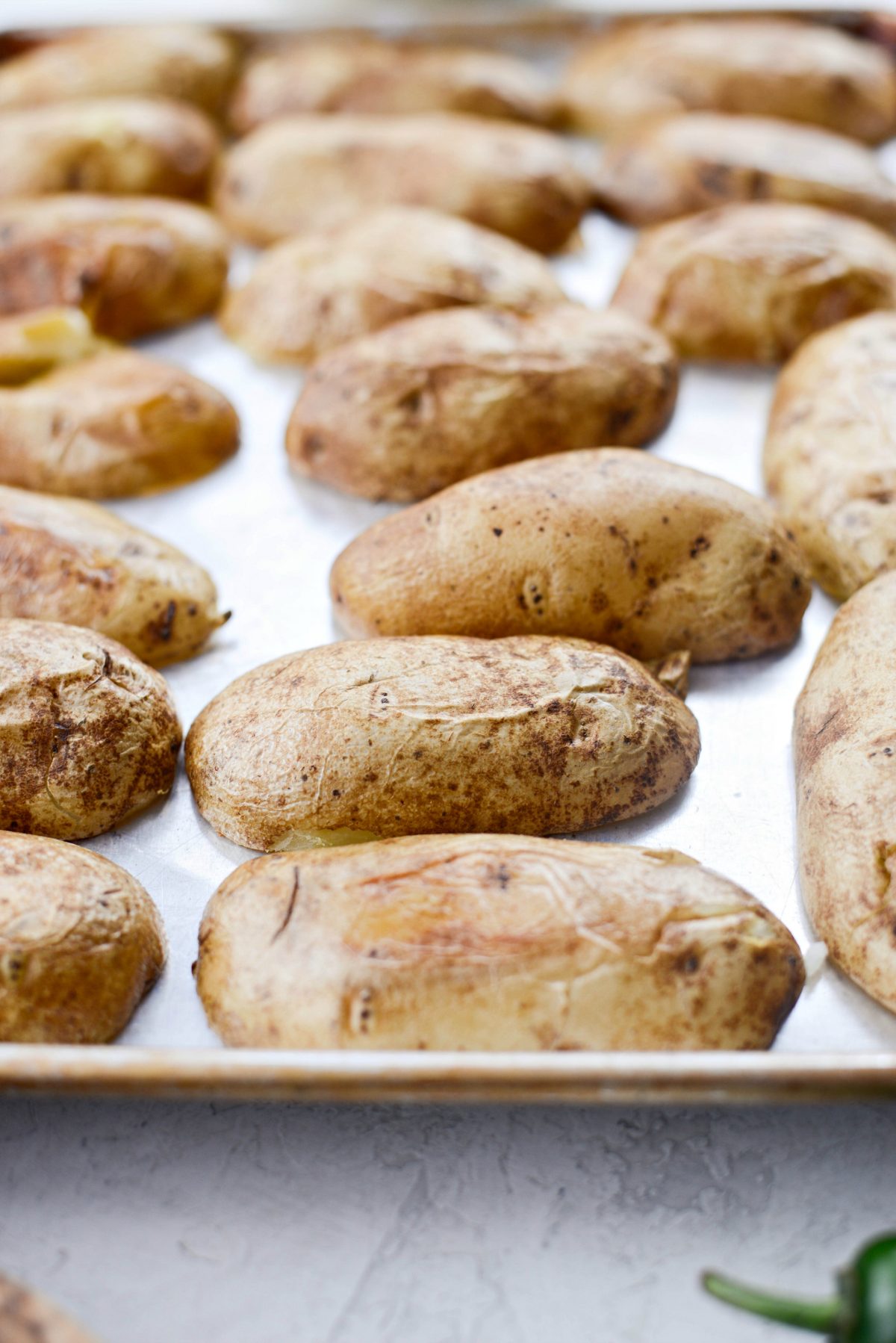 invert potato skins then broil