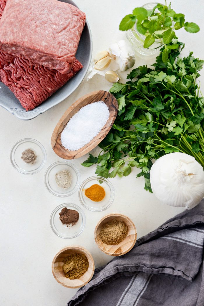 ingredients for Lamb Kofta Open-Faced Pita