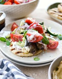 Lamb Kofta Open-Faced Pita l SimplyScratch.com #lamb #kofta #kafta #pita #sandwich