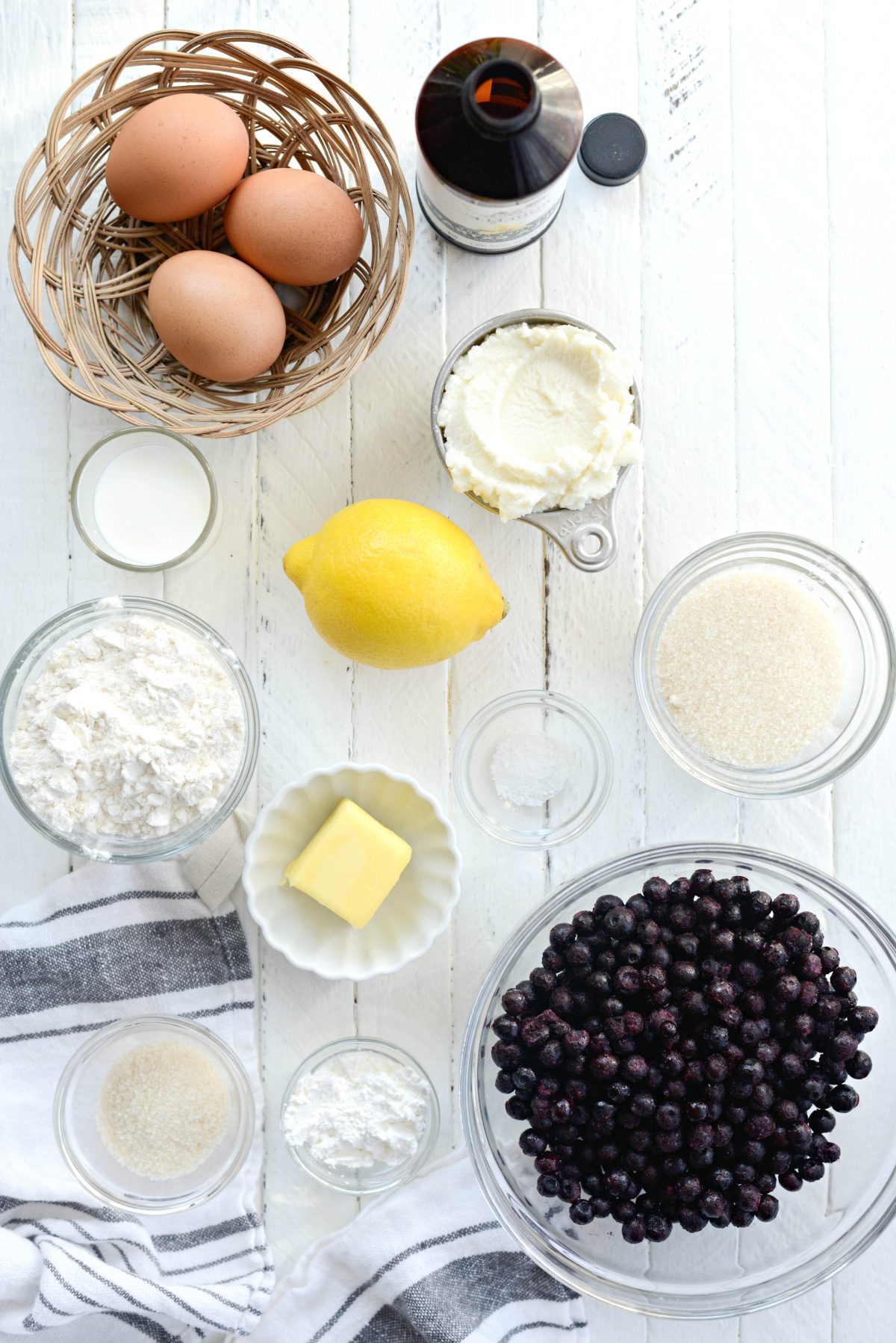 ingredients for Lemon Ricotta Puff Pancake