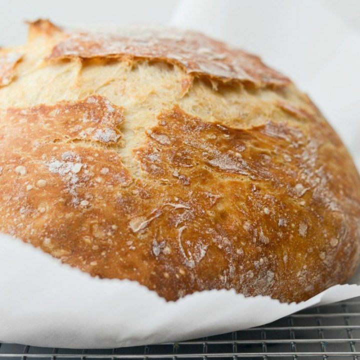 No-Knead Rustic Bread Loaf -image