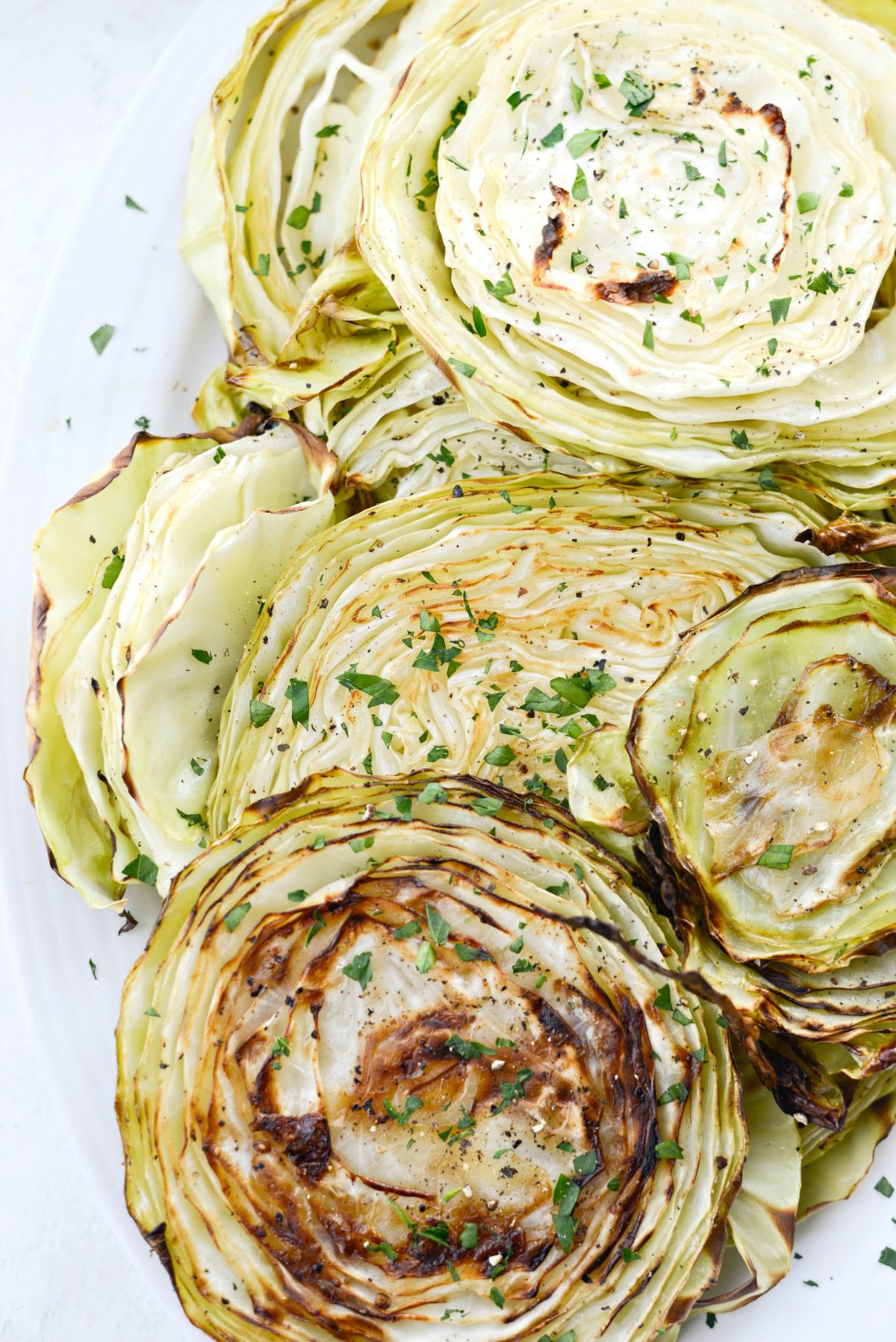 Roasted Cabbage Steaks close up