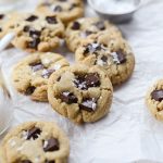 Salted Dark Chocolate Chunk Tahini Cookies l SimplyScratch.com #tahini #chocolate #chunk #seasalt #cookies